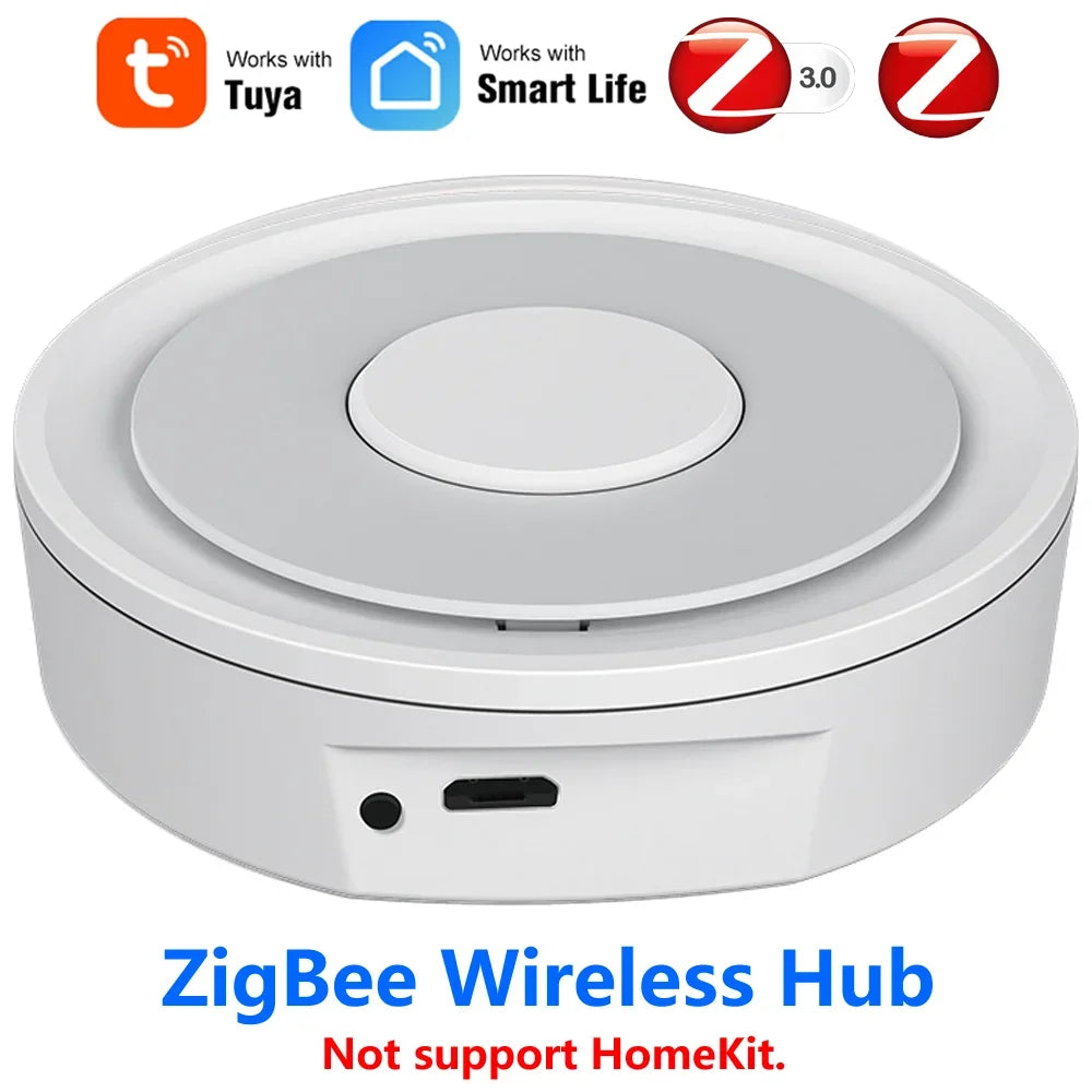 Tuya Smart Life ZigBee Smart Wireless/Wired Gateway Hub SmartHome Bridge Remote Linkage Devices WiFi Central Control Host IOS