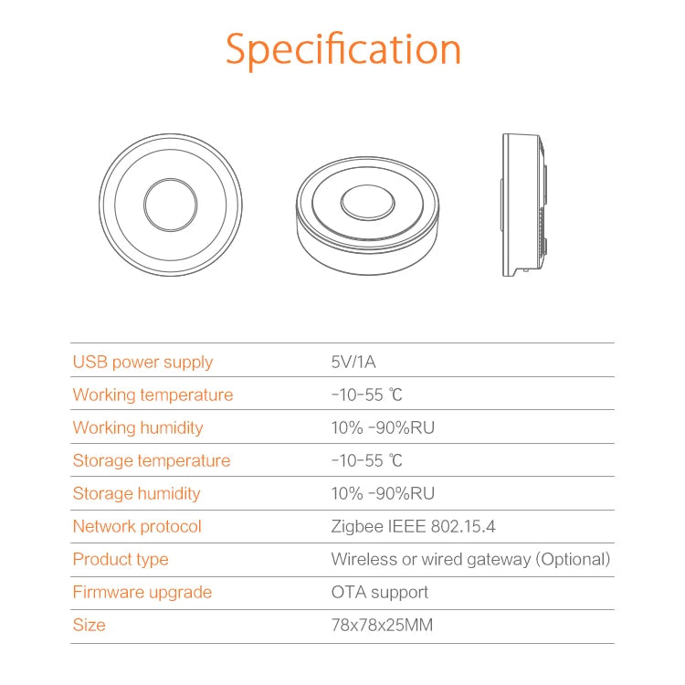 Tuya Smart Life ZigBee Smart Wireless/Wired Gateway Hub SmartHome Bridge Remote Linkage Devices WiFi Central Control Host IOS