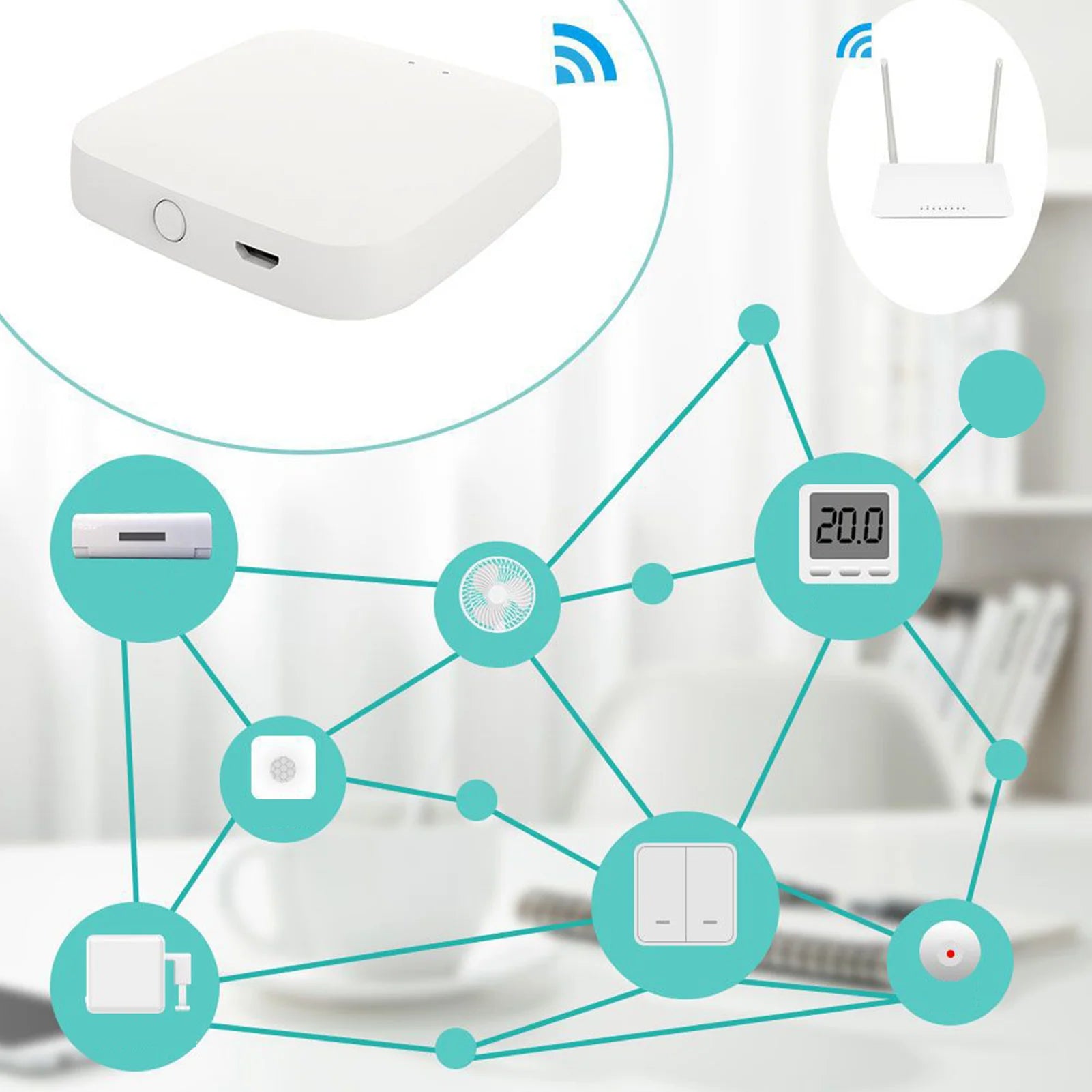 Premium Smart Home Hub Infrared Sensing Wide Stable for Tuya APP Remote Control Wifi Bluetooth Gateway Hub Smart Home Automation