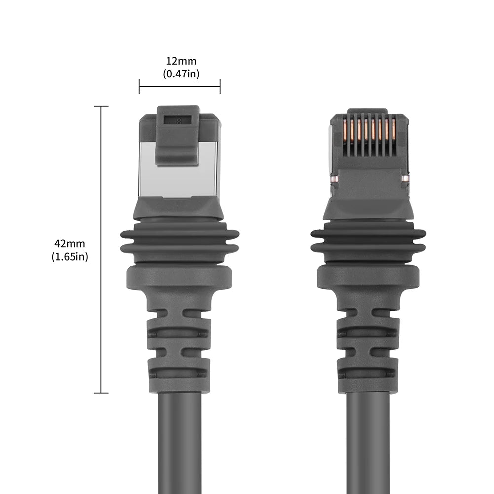 For Starlink Gen 3 Cable Waterproof Ethernet Cable Replacement Extension Cable for Starlink V3 Rectangular Satellite