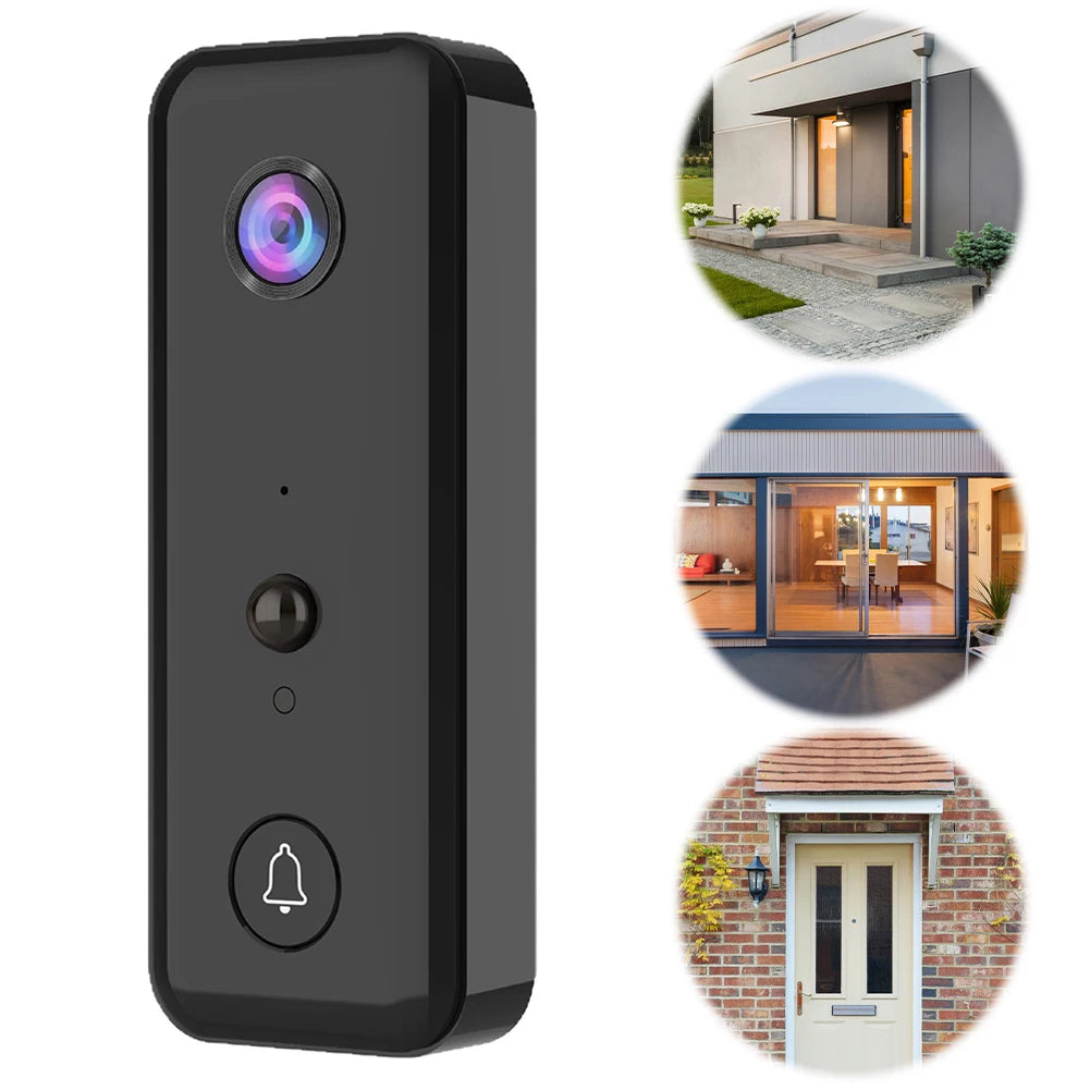 Video Doorbell Camera 2-Way Audio Doorbell with Camera PIR Motion Detection for Home Office