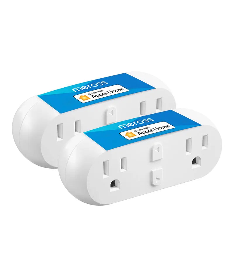 Meross HomeKit 2 In 1 WiFi Dual Smart Plug Outlet US Smart Socket Remote Voice Control Support Alexa Google Home SmartThings