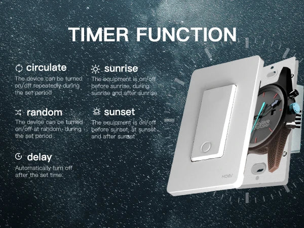 MOES Smart Light Switch No Neutral Wire Required, No Capacitor and No Hub Required,Wi-Fi Switch Work with Alexa and Google Home
