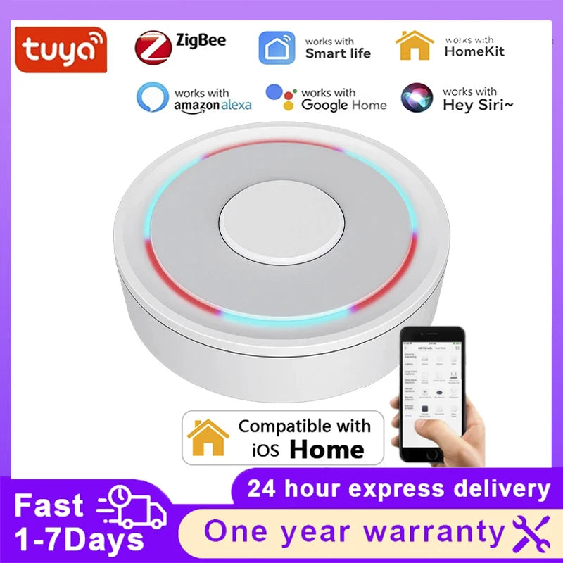 Tuya Smart Life ZigBee Smart Wireless/Wired Gateway Hub SmartHome Bridge Remote Linkage Devices WiFi Central Control Host IOS