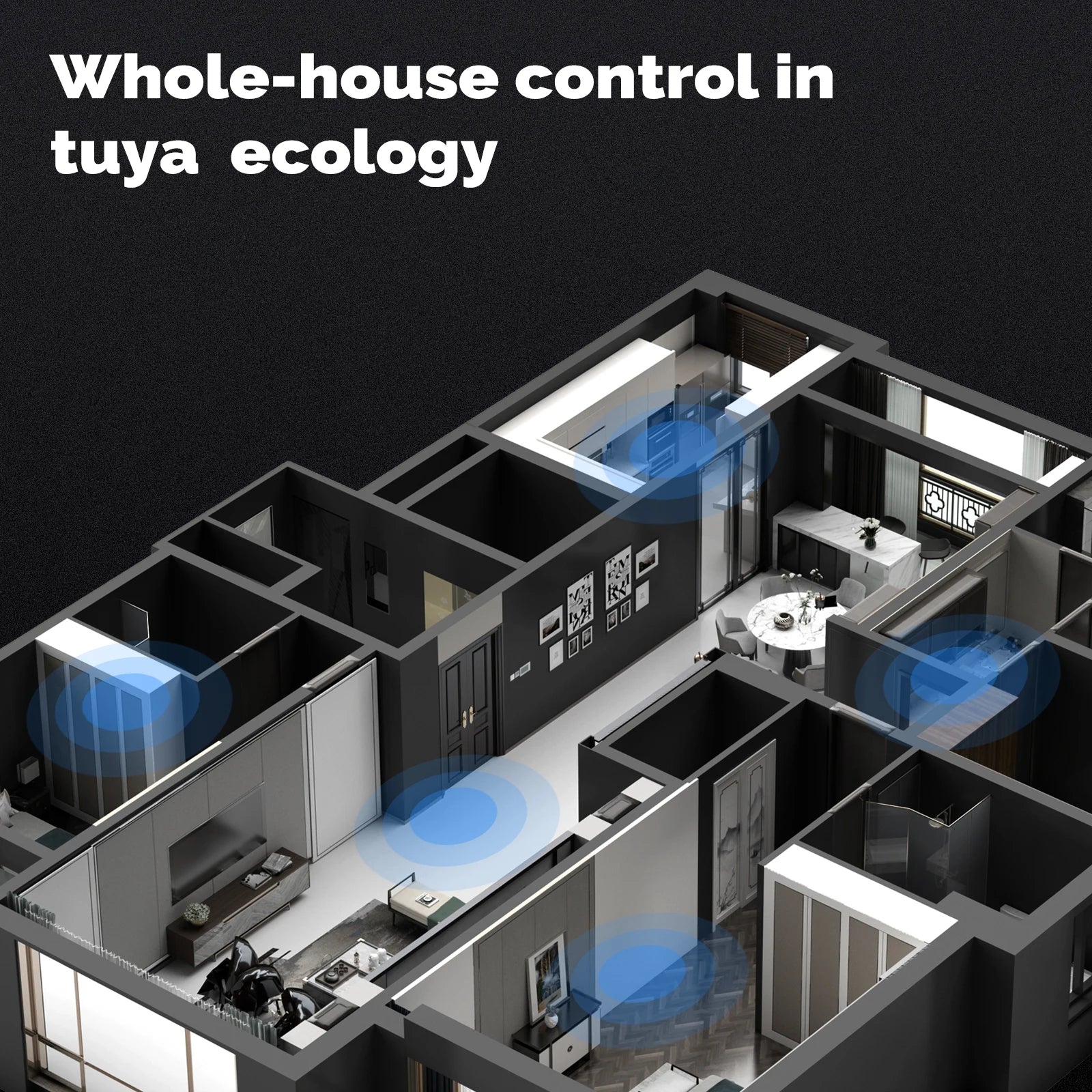 MOES Tuya Wifi Smart 5-inch Touch Screen US Center Control Panel Voice Control Alexa And ZigBee Gateway Built-in Scene Control