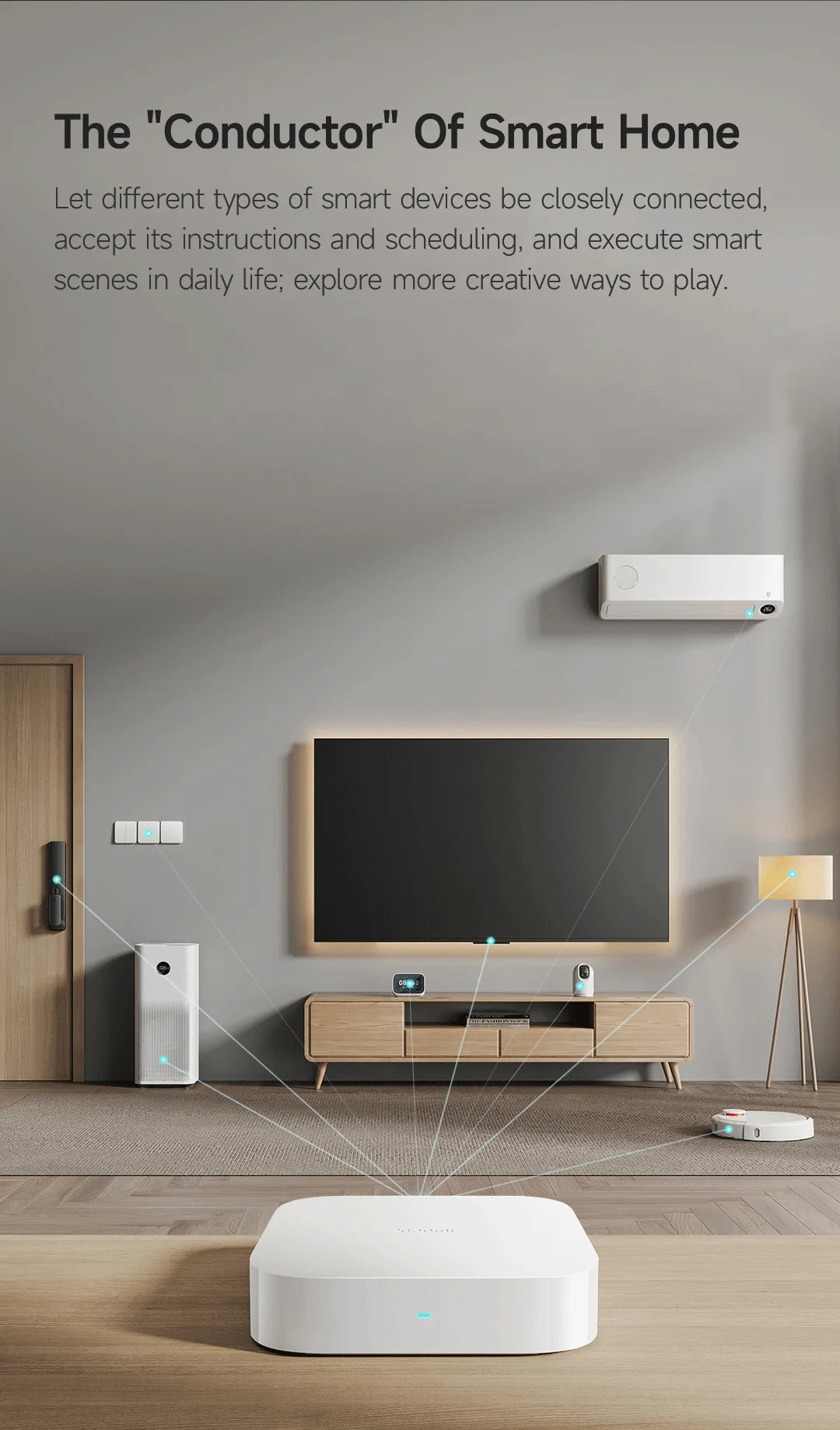 Xiaomi Smart Home Hub 2 Dual Wi-Fi 5G RJ45 Port Bluetooth Mesh Zigbee 3.0 Mijia Intelligent Hub Wired Network Mijia Gateway