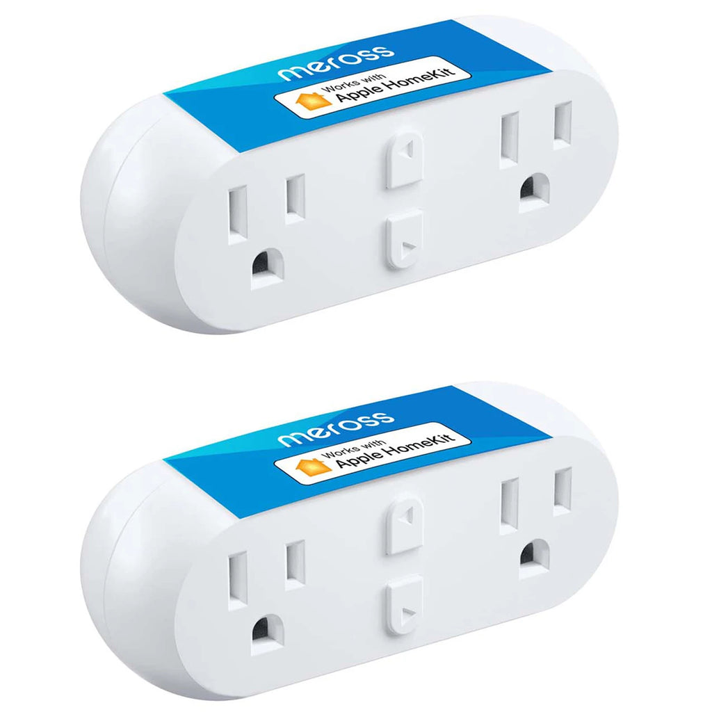 Meross HomeKit 2 In 1 WiFi Dual Smart Plug Outlet US Smart Socket Remote Voice Control Support Alexa Google Home SmartThings