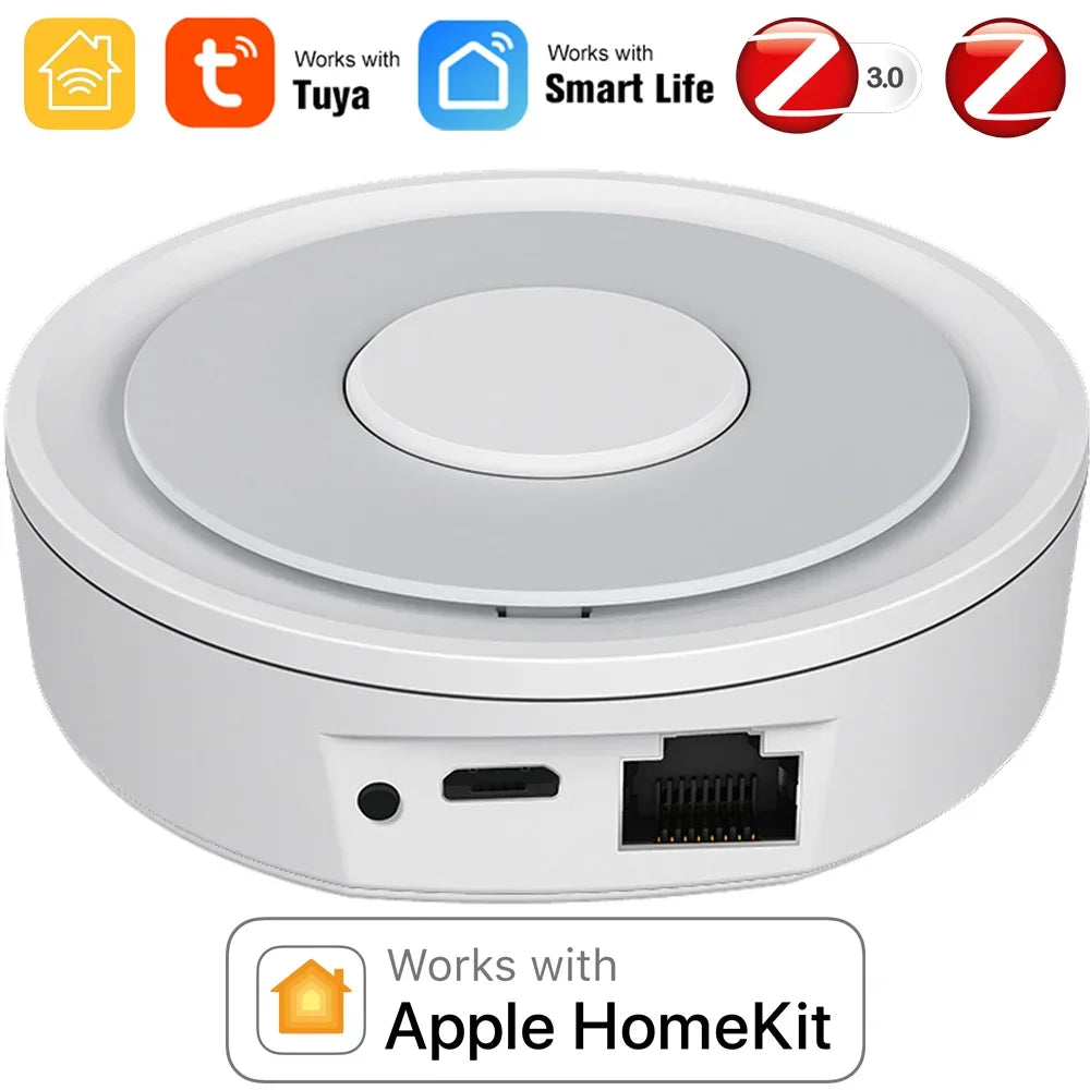 Tuya Smart Life ZigBee Smart Wireless/Wired Gateway Hub SmartHome Bridge Remote Linkage Devices WiFi Central Control Host IOS